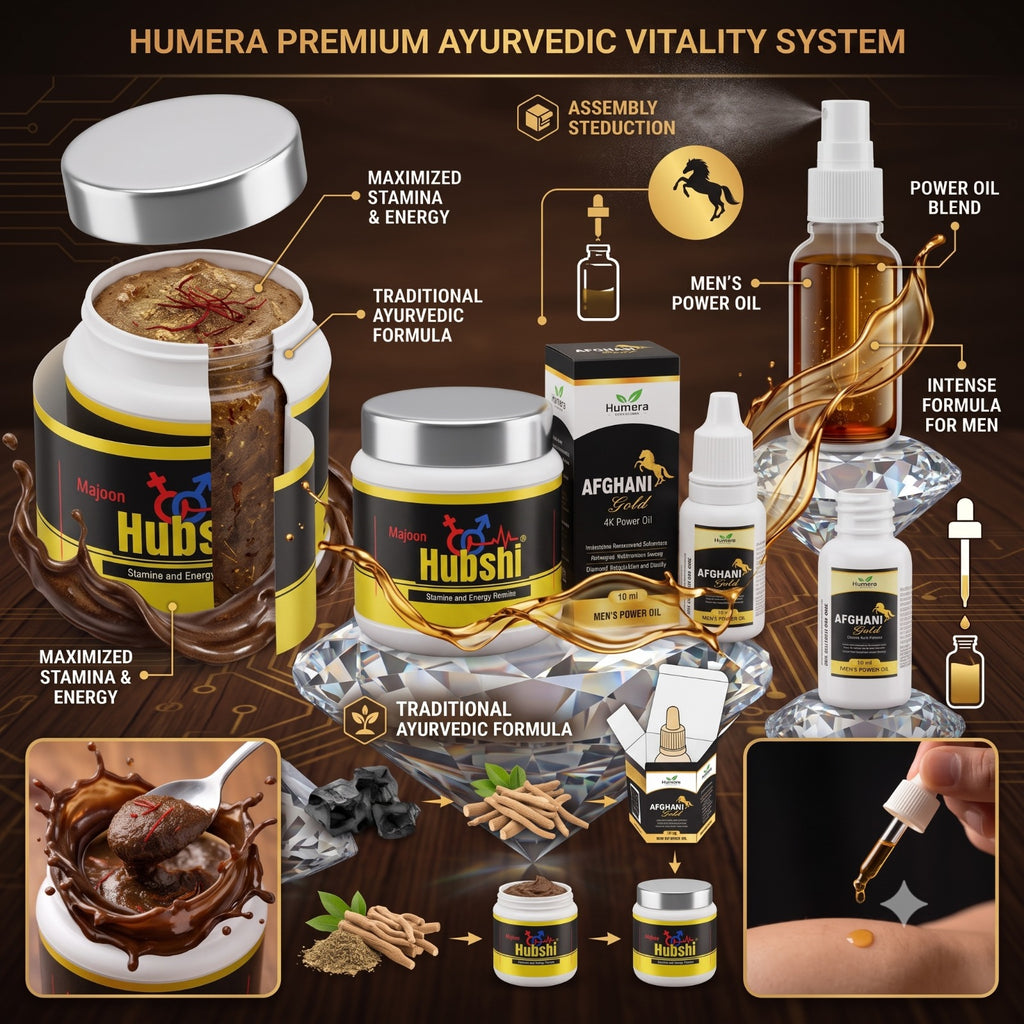 Humera Premium Vitality System: The Complete Ayurvedic Duo for Men.