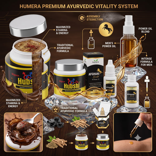 Humera Premium Vitality System: The Complete Ayurvedic Duo for Men.