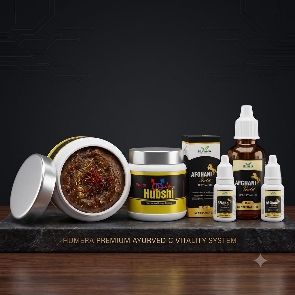 Humera Premium Vitality System: The Complete Ayurvedic Duo for Men.